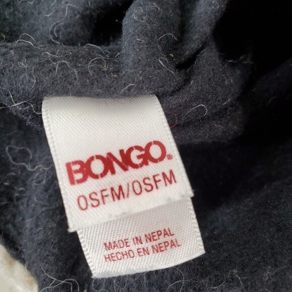 Bongo 100% Wool Nepal lined with Ear Flaps Hat Beanie Toboggan - Picture 8 of 9